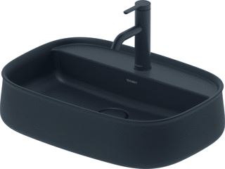 DURAVIT ZENCHA OPZETWASTAFEL 550 MM ANTRACIET MAT KRAANVLAK MET 1 KRAANGAT GESLEPEN WONDERGLISS 