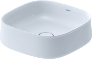 DURAVIT ZENCHA OPZETWASTAFEL 420 MM WIT ZIJDEMAT ZONDER KRAANGAT GESLEPEN WONDERGLISS 