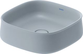 DURAVIT ZENCHA OPZETWASTAFEL 420 MM GRIJS ZIJDEMAT ZONDER KRAANGAT GESLEPEN WONDERGLISS 