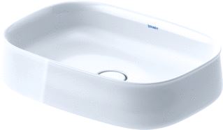 DURAVIT ZENCHA OPZETWASTAFEL 550 MM WIT HOOGGLANS ZONDER KRAANGAT GESLEPEN