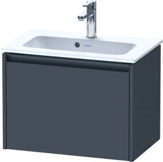 DURAVIT KETHO 2 WASTAFELONDERBOUWKAST MET 1 LADE 61X39X44CM MET GREEP ANTRACIET GRAFIET MAT