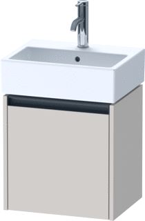 DURAVIT KETHO 2 WASTAFELONDERBOUWKAST MET 1 DEUR 43.4X33.8X44CM LINKS MET GREEP ANTRACIET TAUPE MAT