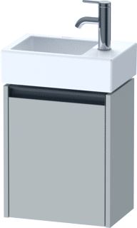 DURAVIT KETHO 2 WASTAFELONDERBOUWKAST MET 1 DEUR 36.4X23.8X44CM LINKS MET GREEP ANTRACIET BETONGRIJS MAT 