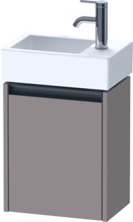 DURAVIT KETHO 2 WASTAFELONDERBOUWKAST MET 1 DEUR 36.4X23.8X44CM LINKS MET GREEP ANTRACIET BASALT MAT