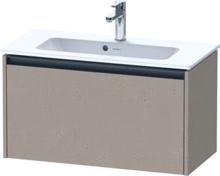 DURAVIT KETHO 2 WASTAFELONDERBOUWKAST MET 1 LADE 68X39X44CM MET GREEP ANTRACIET LINNEN MAT