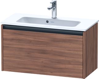 DURAVIT KETHO 2 WASTAFELONDERBOUWKAST MET 1 LADE 68X39X44CM MET GREEP ANTRACIET NOTEN MAT 