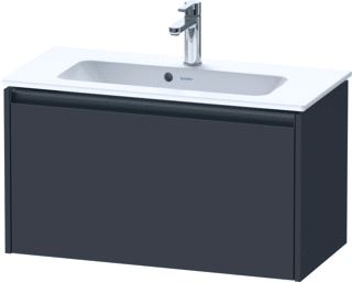 DURAVIT KETHO 2 WASTAFELONDERBOUWKAST MET 1 LADE 68X39X44CM MET GREEP ANTRACIET GRAFIET SUPERMAT 