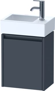 DURAVIT KETHO 2 WASTAFELONDERBOUWKAST MET 1 DEUR 36.4X23.8X44CM LINKS MET GREEP ANTRACIET GRAFIET MAT 