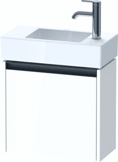 DURAVIT KETHO 2 WASTAFELONDERBOUWKAST MET 1 DEUR 48.4X23.8X44CM LINKS MET GREEP ANTRACIET HOOGGLANS WIT 