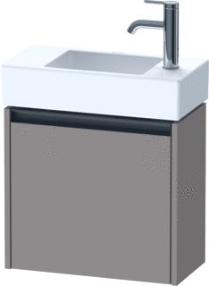 DURAVIT KETHO 2 WASTAFELONDERBOUWKAST MET 1 DEUR 48.4X23.8X44CM LINKS MET GREEP ANTRACIET BASALT MAT