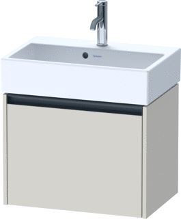 DURAVIT KETHO 2 WASTAFELONDERBOUWKAST MET 1 LADE 58.4X39X44CM MET GREEP ANTRACIET TAUPE SUPERMAT 