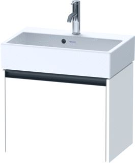 DURAVIT KETHO 2 WASTAFELONDERBOUWKAST MET 1 LADE 58.4X39X44CM MET GREEP ANTRACIET WIT SUPERMAT 