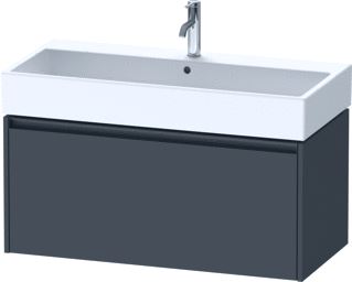 DURAVIT KETHO 2 WASTAFELONDERBOUWKAST MET 1 LADE 98.4X46X44CM MET GREEP ANTRACIET GRAFIET MAT 