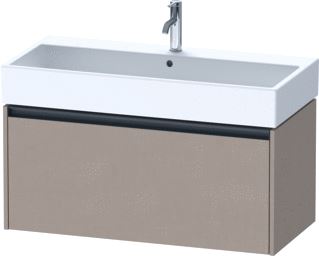 DURAVIT KETHO 2 WASTAFELONDERBOUWKAST MET 1 LADE 98.4X46X44CM MET GREEP ANTRACIET LINNEN MAT