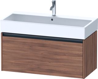 DURAVIT KETHO 2 WASTAFELONDERBOUWKAST MET 1 LADE 98.4X46X44CM MET GREEP ANTRACIET NOTEN MAT