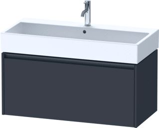 DURAVIT KETHO 2 WASTAFELONDERBOUWKAST MET 1 LADE 98.4X46X44CM MET GREEP ANTRACIET GRAFIET SUPERMAT