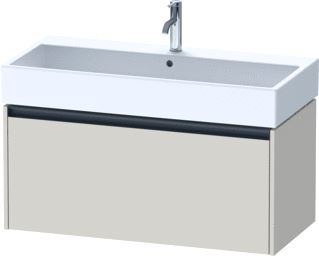 DURAVIT KETHO 2 WASTAFELONDERBOUWKAST MET 1 LADE 98.4X46X44CM MET GREEP ANTRACIET TAUPE SUPERMAT