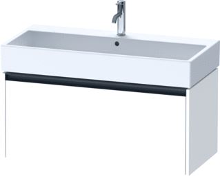 DURAVIT KETHO 2 WASTAFELONDERBOUWKAST MET 1 LADE 98.4X46X44CM MET GREEP ANTRACIET WIT SUPERMAT