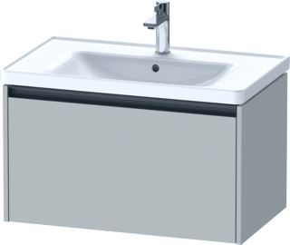 DURAVIT KETHO 2 WASTAFELONDERBOUWKAST MET 1 LADE 78.4X45.5X44CM MET GREEP ANTRACIET BETONGRIJS MAT