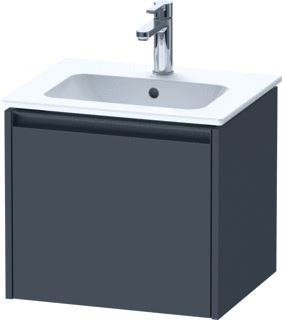 DURAVIT KETHO 2 WASTAFELONDERBOUWKAST MET 1 LADE 51X42X44CM MET GREEP ANTRACIET GRAFIET MAT