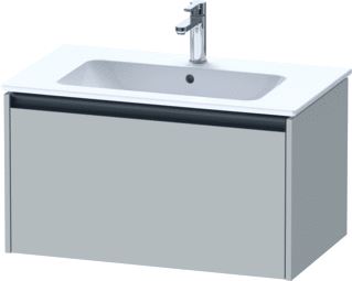 DURAVIT KETHO 2 WASTAFELONDERBOUWKAST MET 1 LADE 81X48X44CM MET GREEP ANTRACIET BETONGRIJS MAT