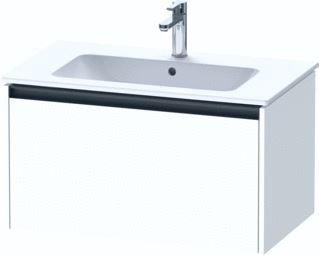 DURAVIT KETHO 2 WASTAFELONDERBOUWKAST MET 1 LADE 81X48X44CM MET GREEP ANTRACIET WIT MAT