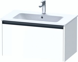 DURAVIT KETHO 2 WASTAFELONDERBOUWKAST MET 1 LADE 81X48X44CM MET GREEP ANTRACIET HOOGGLANS WIT