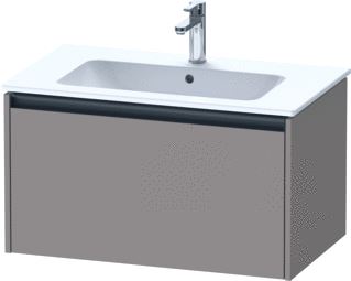 DURAVIT KETHO 2 WASTAFELONDERBOUWKAST MET 1 LADE 81X48X44CM MET GREEP ANTRACIET BASALT MAT