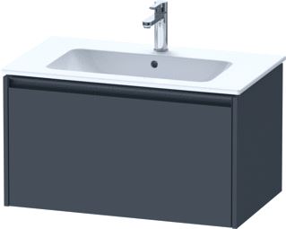 DURAVIT KETHO 2 WASTAFELONDERBOUWKAST MET 1 LADE 81X48X44CM MET GREEP ANTRACIET GRAFIET MAT