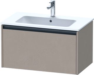 DURAVIT KETHO 2 WASTAFELONDERBOUWKAST MET 1 LADE 81X48X44CM MET GREEP ANTRACIET LINNEN MAT