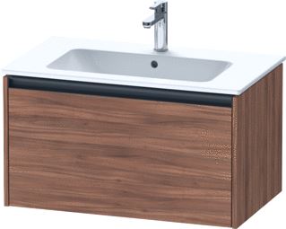 DURAVIT KETHO 2 WASTAFELONDERBOUWKAST MET 1 LADE 81X48X44CM MET GREEP ANTRACIET NOTEN MAT