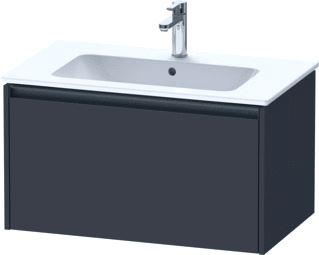 DURAVIT KETHO 2 WASTAFELONDERBOUWKAST MET 1 LADE 81X48X44CM MET GREEP ANTRACIET GRAFIET SUPERMAT