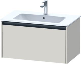 DURAVIT KETHO 2 WASTAFELONDERBOUWKAST MET 1 LADE 81X48X44CM MET GREEP ANTRACIET TAUPE SUPERMAT