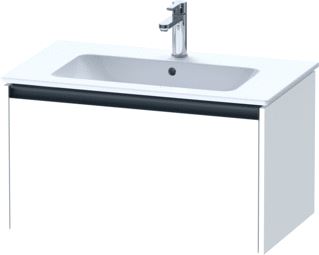 DURAVIT KETHO 2 WASTAFELONDERBOUWKAST MET 1 LADE 81X48X44CM MET GREEP ANTRACIET WIT SUPERMAT