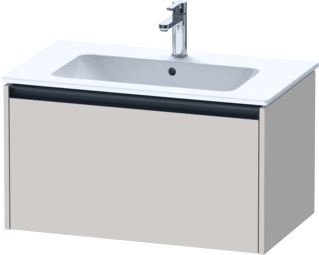 DURAVIT KETHO 2 WASTAFELONDERBOUWKAST MET 1 LADE 81X48X44CM MET GREEP ANTRACIET TAUPE MAT