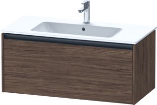 DURAVIT KETHO 2 WASTAFELONDERBOUWKAST MET 1 LADE 101X48X44CM MET GREEP ANTRACIET DONKER NOTEN MAT