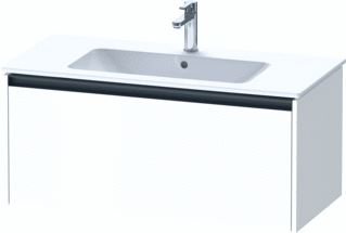 DURAVIT KETHO 2 WASTAFELONDERBOUWKAST MET 1 LADE 101X48X44CM MET GREEP ANTRACIET HOOGGLANS WIT