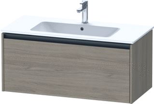 DURAVIT KETHO 2 WASTAFELONDERBOUWKAST MET 1 LADE 101X48X44CM MET GREEP ANTRACIET EIKEN TERRA MAT