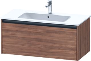 DURAVIT KETHO 2 WASTAFELONDERBOUWKAST MET 1 LADE 101X48X44CM MET GREEP ANTRACIET NOTEN MAT