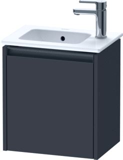 DURAVIT KETHO 2 WASTAFELONDERBOUWKAST MET 1 DEUR 41X29.2X44CM LINKS MET GREEP ANTRACIET GRAFIET SUPERMAT