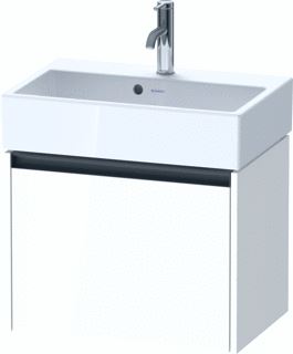 DURAVIT KETHO 2 WASTAFELONDERBOUWKAST MET 1 LADE 58.4X39X44CM MET GREEP ANTRACIET HOOGGLANS WIT