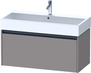 DURAVIT KETHO 2 WASTAFELONDERBOUWKAST MET 1 LADE 98.4X46X44CM MET GREEP ANTRACIET BASALT MAT