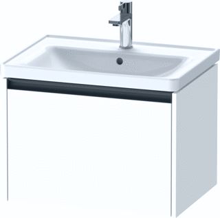 DURAVIT KETHO 2 WASTAFELONDERBOUWKAST MET 1 LADE 63.4X45.5X44CM MET GREEP ANTRACIET WIT MAT