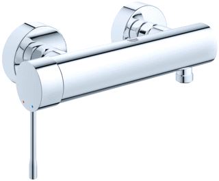 GROHE ESSENCE NEW DOUCHEMENGKRAAN WAND EENGREEPS 2-GATS CARTOUCHE KERAMISCH 150MM HARTAFSTAND MET KOPPELINGEN CHROOM