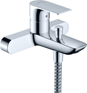 HANSGROHE REBRIS E EENGREEPS OPBOUW BADMENGKRAAN HARTAFSTAND 15,3CM CHROOM