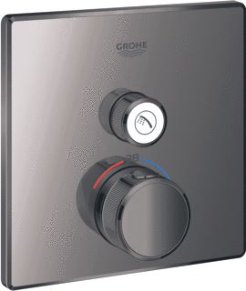 GROHE GROHTHERM SMARTCONTROL INBOUWMENGKRAAN OPBOUWDEEL BAD/DOUCHE THERMOSTAAT VIERKANT EENGREEPS HARD GRAPHITE 