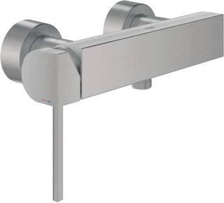 GROHE PLUS DOUCHEMENGKRAAN WAND EENGREEPS 2-GATS MET S-KOPPELINGEN MET TEMPERATUURBEGRENZER 150MM G1/2 SUPERSTEEL 