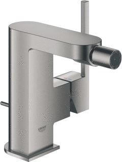 GROHE PLUS BIDETMENGKRAAN TREKWASTE EENGREEPS 1-GATS KOGELMOUSSEUR 135MM HOOGTE 123MM UITLOOP HARD GRAPHITE GEBORSTELD 