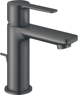 GROHE LINEARE WASTAFELMENGKRAAN XS-SIZE TREKWASTE EENGREEPS 1-GATS 155MM HOOGTE 107MM UITLOOP VAST HARD GRAPHITE GEBORSTELD 