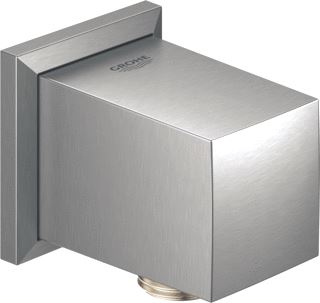 GROHE ALLURE BRILLIANT WANDAANSLUITBOCHT BEVEILIGD TEGEN TERUGSTROMING G1/2 METAAL SUPERSTEEL 